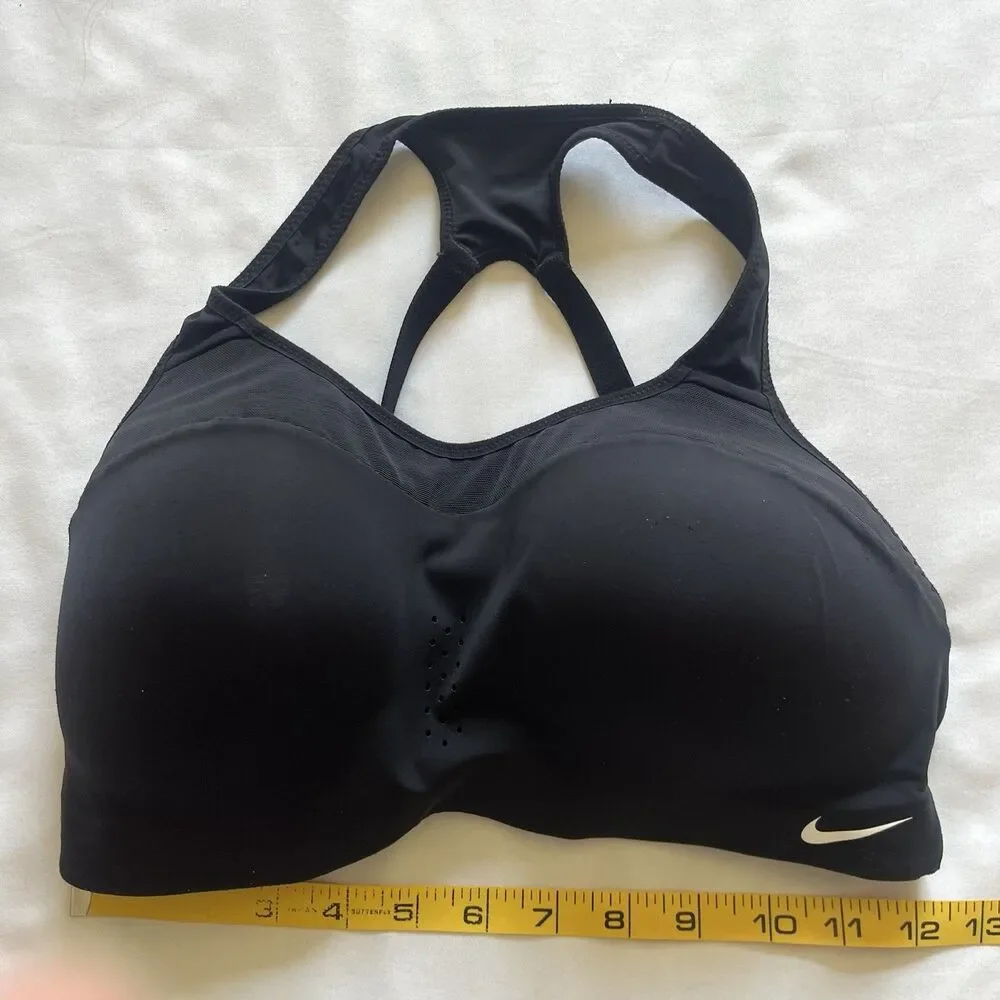 Nike Dri-FIT Alpha Sports Bra Womens S Black High Support Gym Yoga Activewear